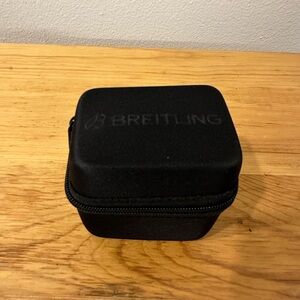 Breitling travel watch Black Zippered Case